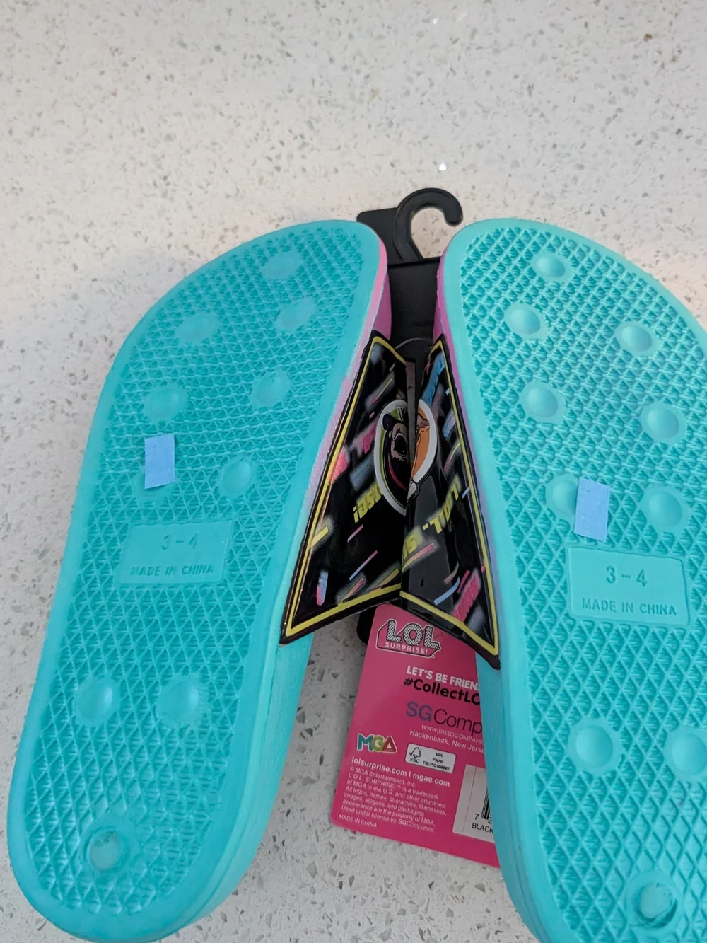 L.O.L. Surprise! Pink & Teal Character Slide Sandals